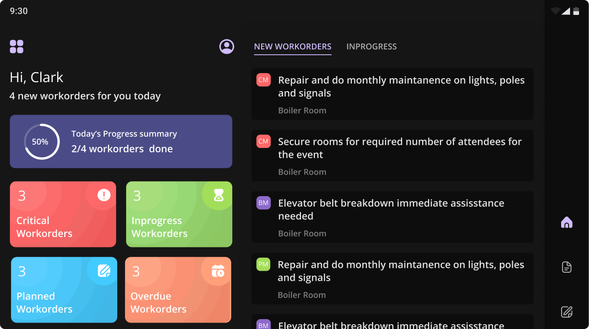 t-eam app dashboard
